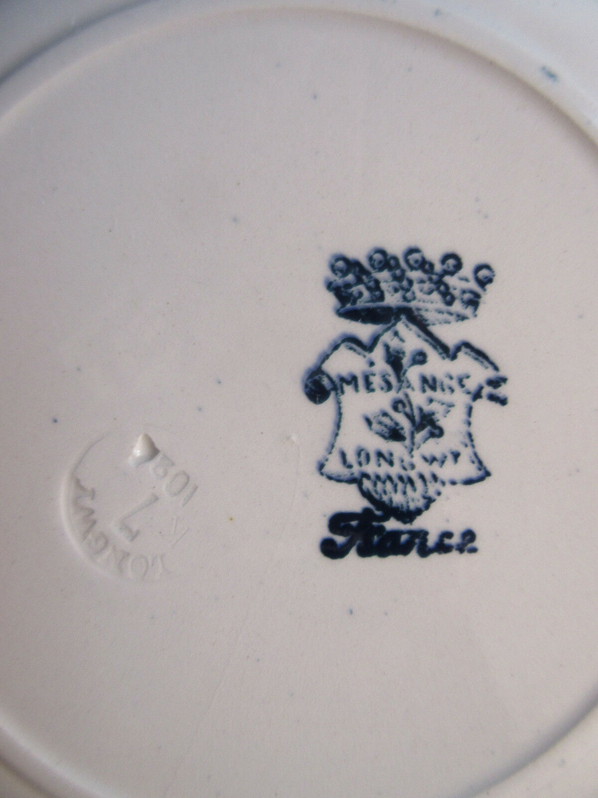 Dessert plate by Longwy model in blue