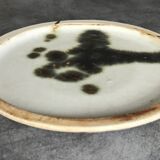Small vintage plate from the La Colombe pottery, Vallauris artistic effect stoneware