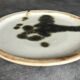 Small vintage plate from the La Colombe pottery, Vallauris artistic effect stoneware