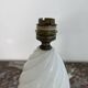 Alabaster lamp, twisted, gadroon decoration, gilded brass base, dolphins