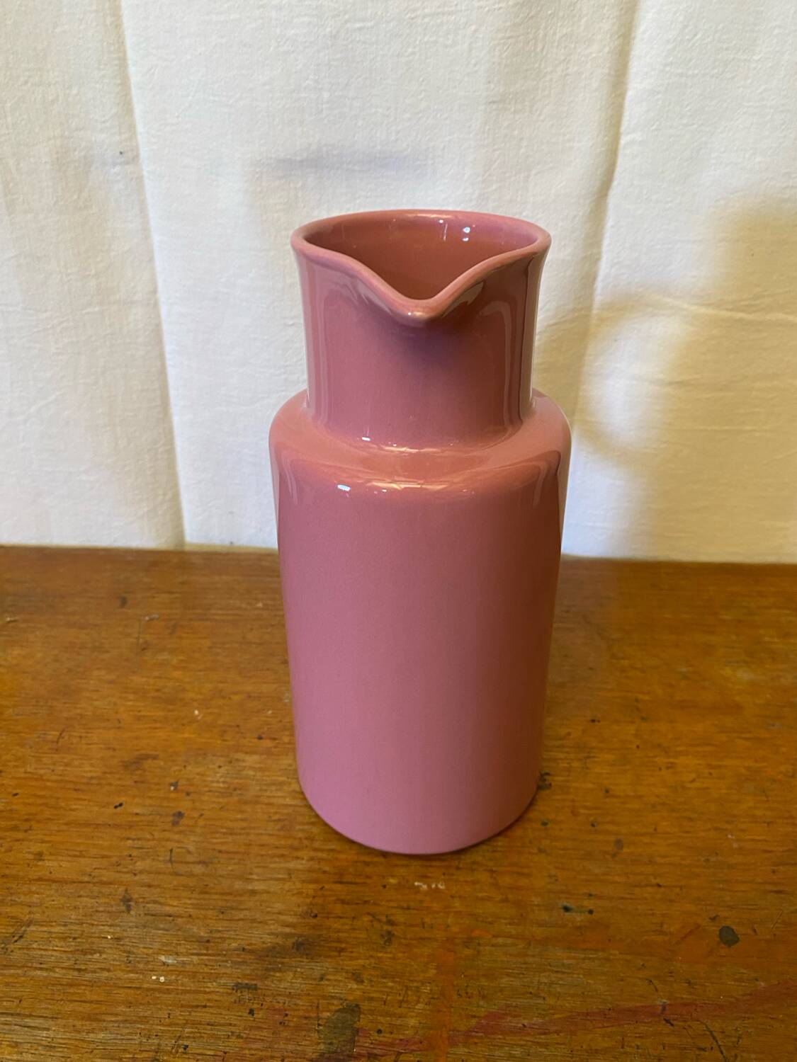 Antique emile henry pitcher vintage pink ceramik