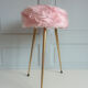 Stool tripod rug pink 70