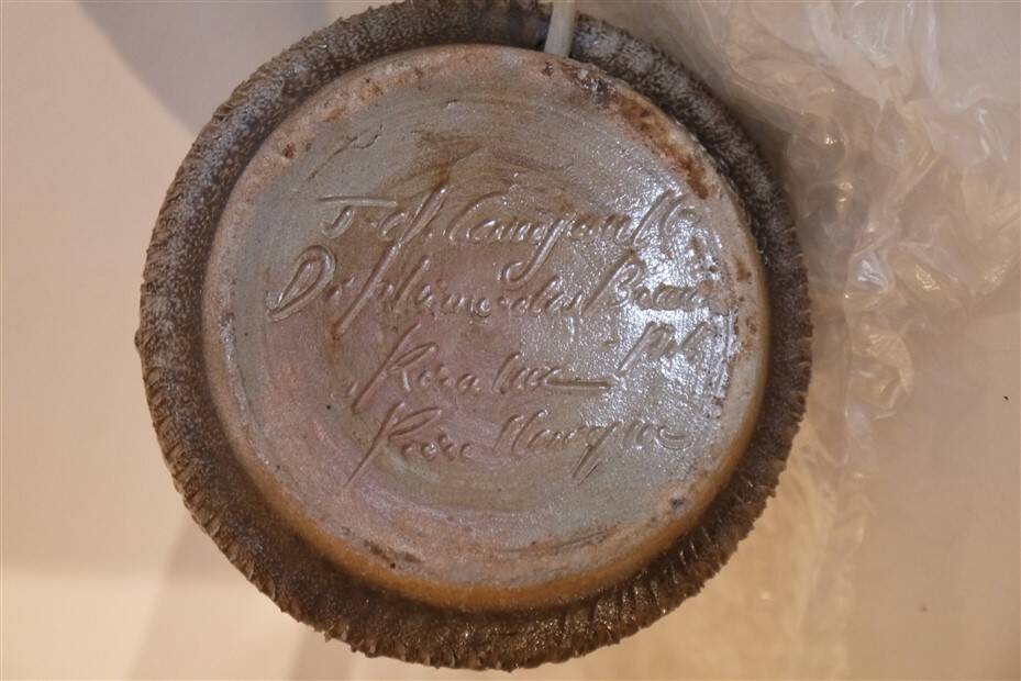 Large stoneware lamp by Jc Courjault for Keraluc