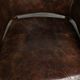 Characterful set of 6 cowhide dining chairs made of grained leather