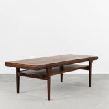 Danish extendable teak coffee table with drawer, 1960s
