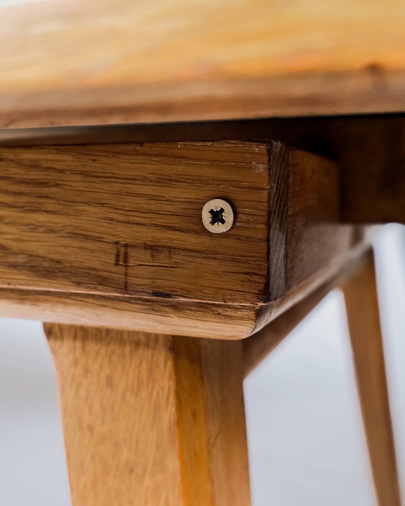 Extendable oak table in the style of Guillerme and Chambron, France 1960s