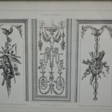 Room framed under glass "architecture and sculpture Louis XVI"