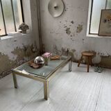Table basse chrome laiton