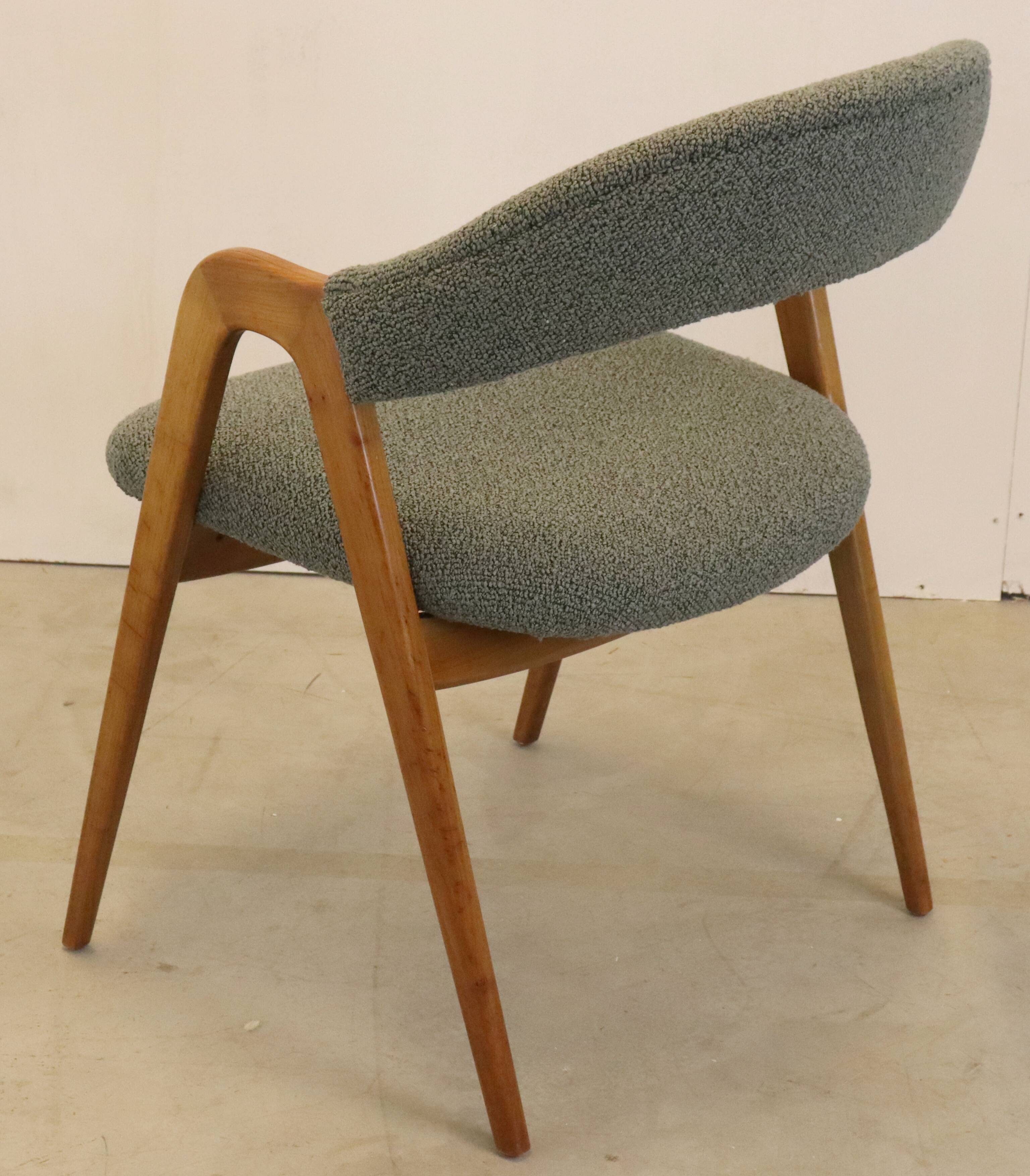 vintage WK Möbel style fauteuil / stoel 'Wildflecken' nieuwe bouclé stof