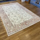 Vintage Large Pastel Carpet with Flowers