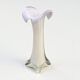 Murano blown glass soliflore vase, white - parma, vintage 1970s