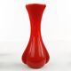 Mid-century modern vase, red glass, Poland, 1970s