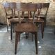 Série de 6 chaises bistrot scandinave bois vintage