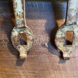 Coffre indien en bois et métal patiné vert