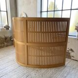 Large curved beech screen from the 80s