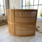 Large curved beech screen from the 80s