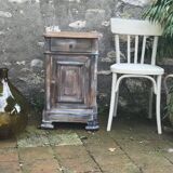 Old grey patinated bedside