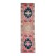 1970s Turkish Oushak Handmade Wool Cotton Pink Runner Rug 82x285