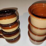 Vintage stoneware ramekins and casseroles