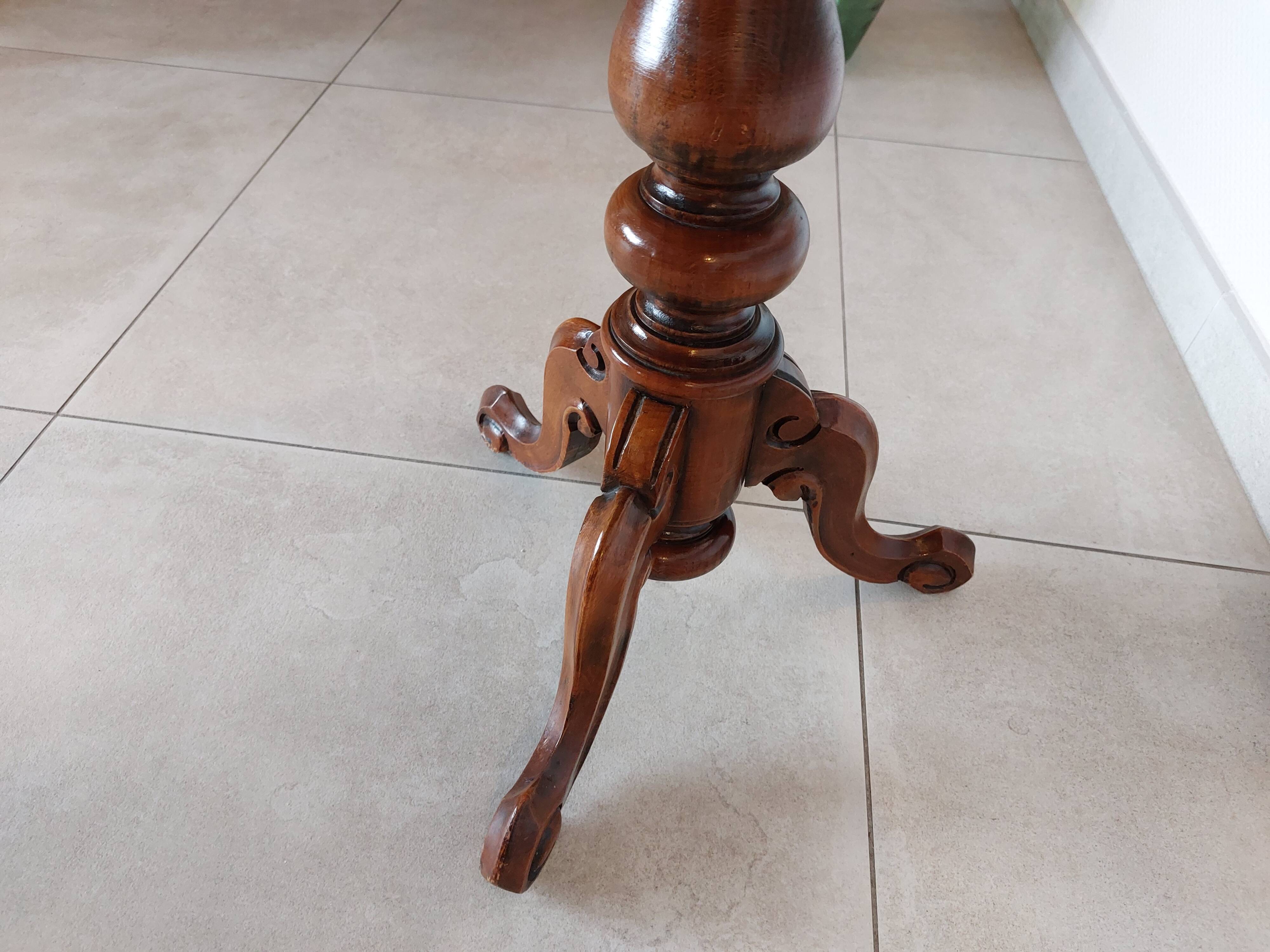 side table with marquetry