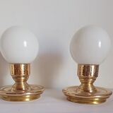 Pair of golden lamps