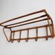 1960s Czechoslovak Rattan Wall Coat & Hat Rack, ÚLUV
