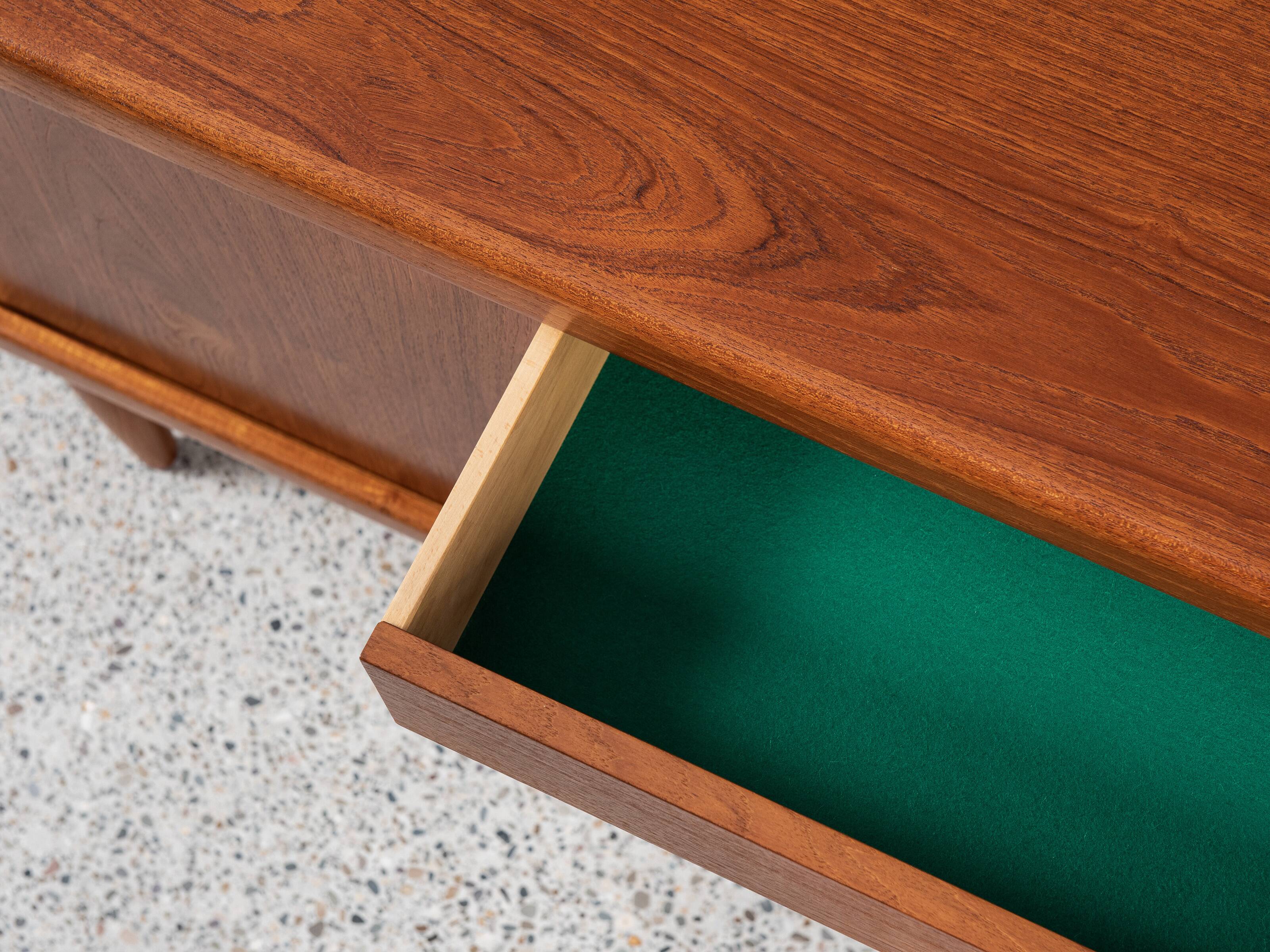 Midcentury Danish sideboard in teak by HW Klein for Bramin 1960s - with the 3 stripes