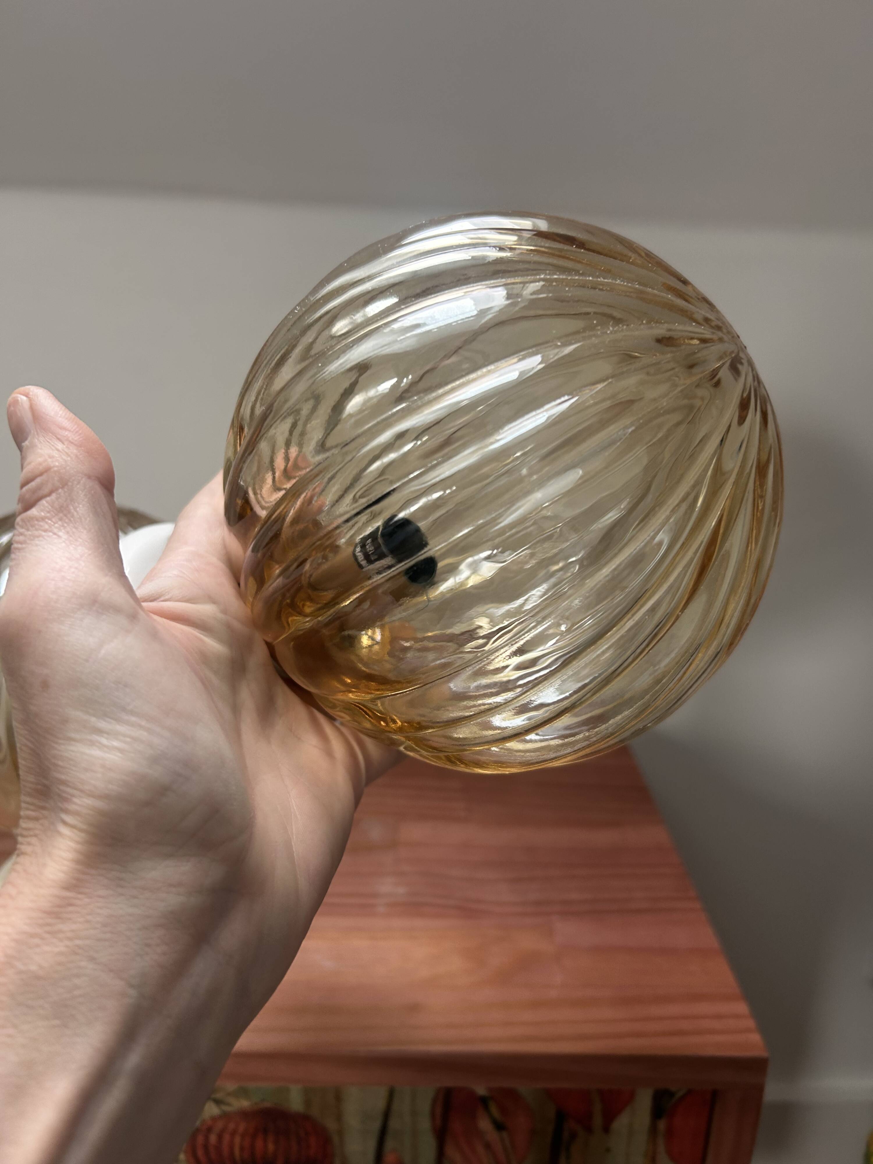 Pair of vintage globe wall lights