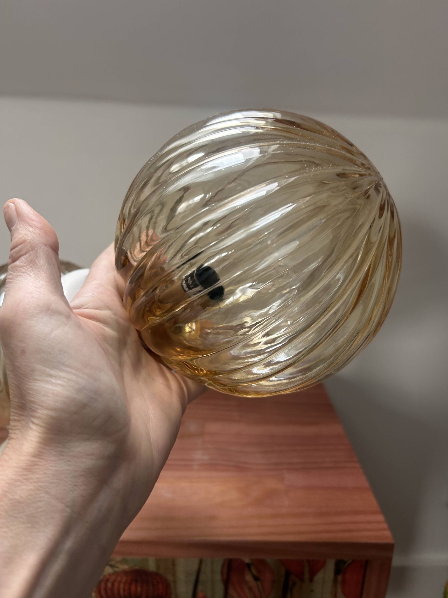 Pair of vintage globe wall lights