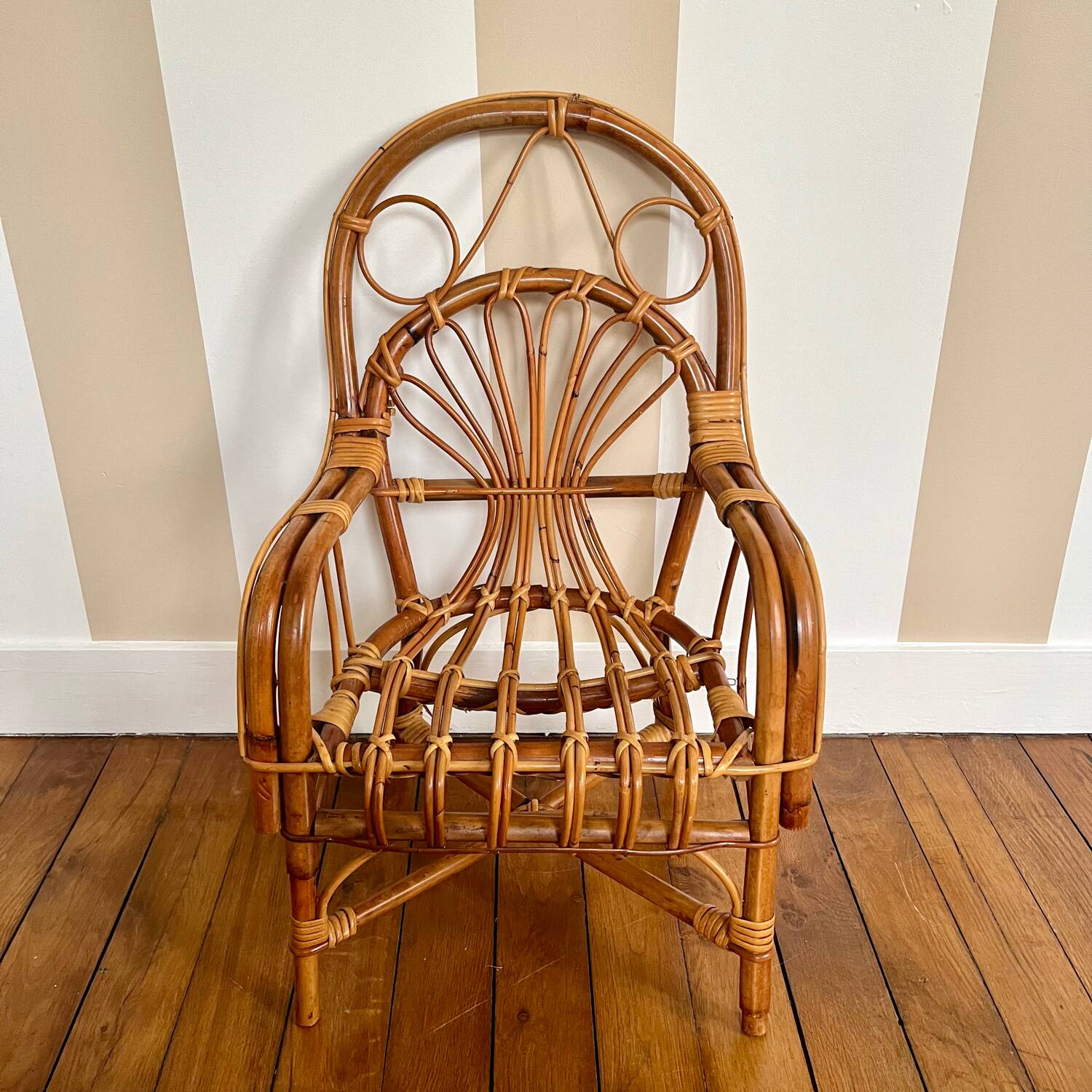 Rattan armchair for children