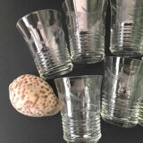 10 chiseled goblet glasses from the 40s