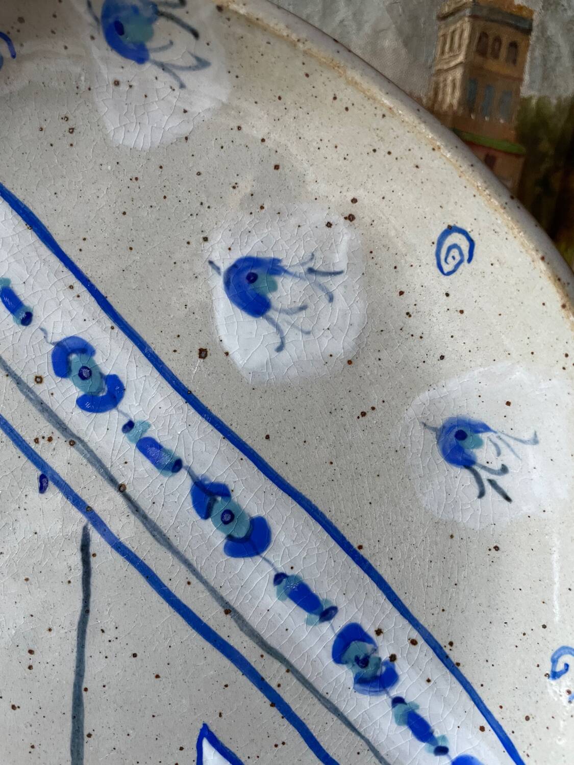 Artisanal stoneware dish