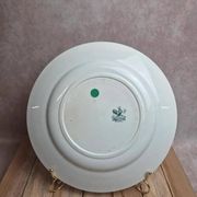 Large round antique ironstone plate, Saint-Amandinoise – Model Lily of the Valley