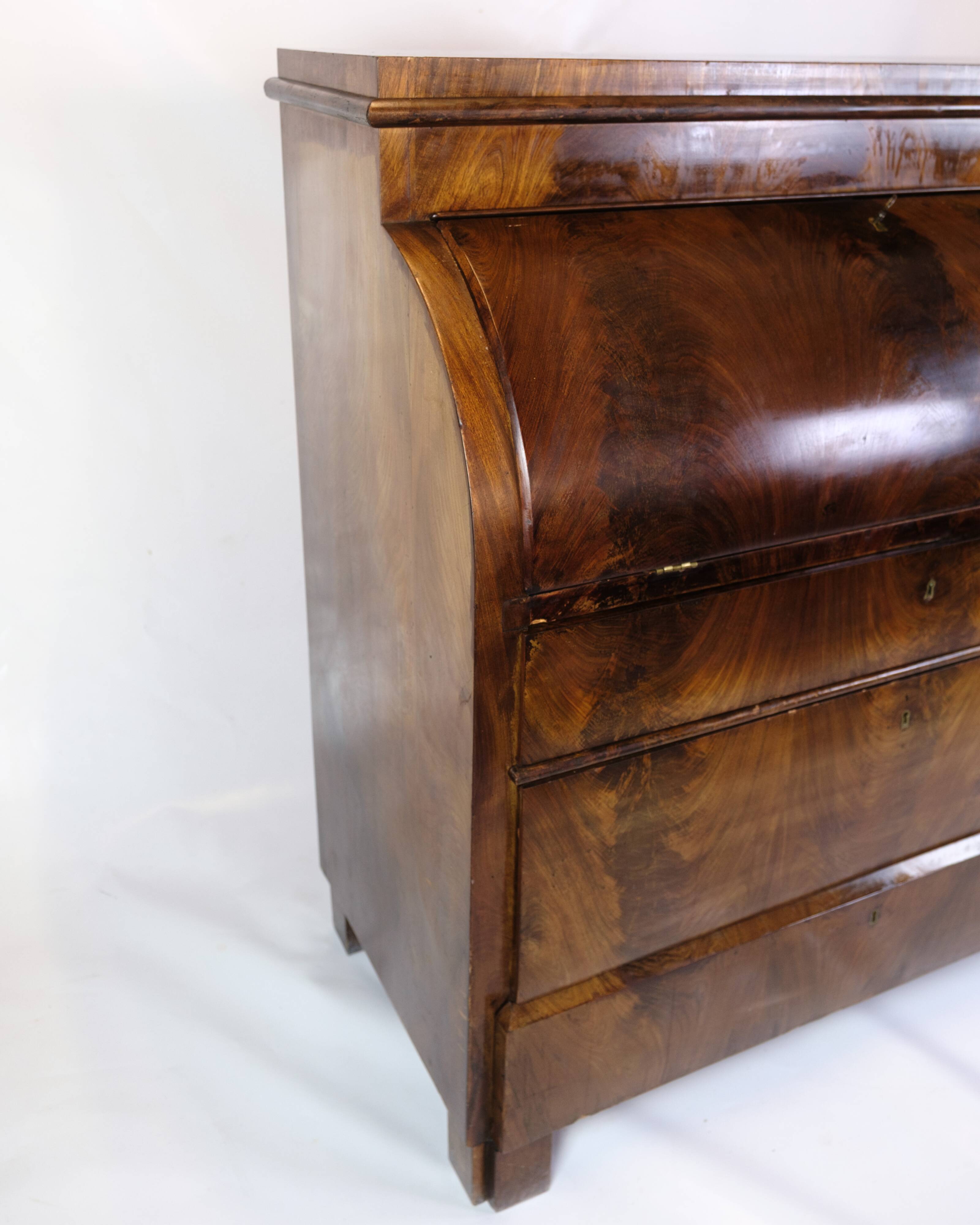 Chatol With Four Drawers Made In Hand Polished Mahogany From 1820s