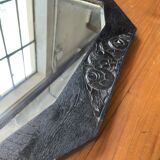 Black art deco mirror 65x46cm
