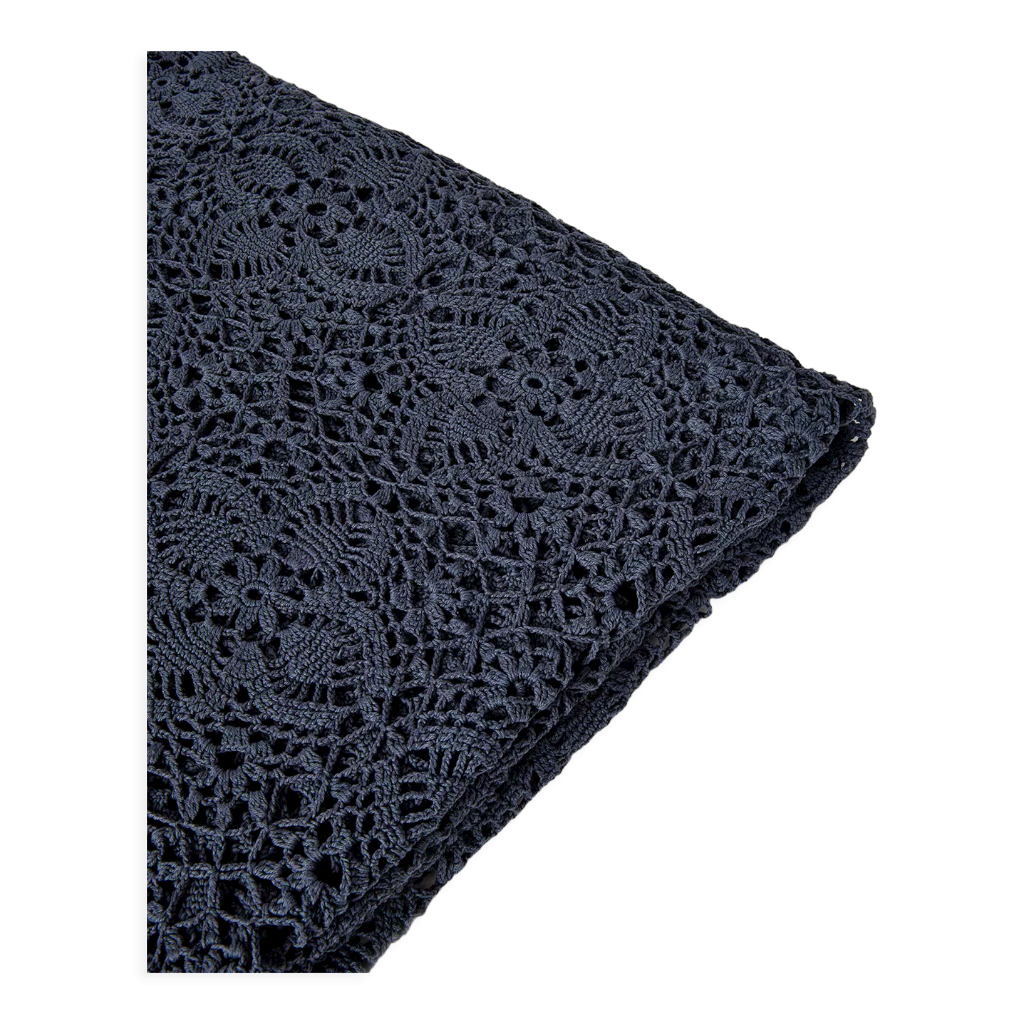 Crochet bedspread - carbon