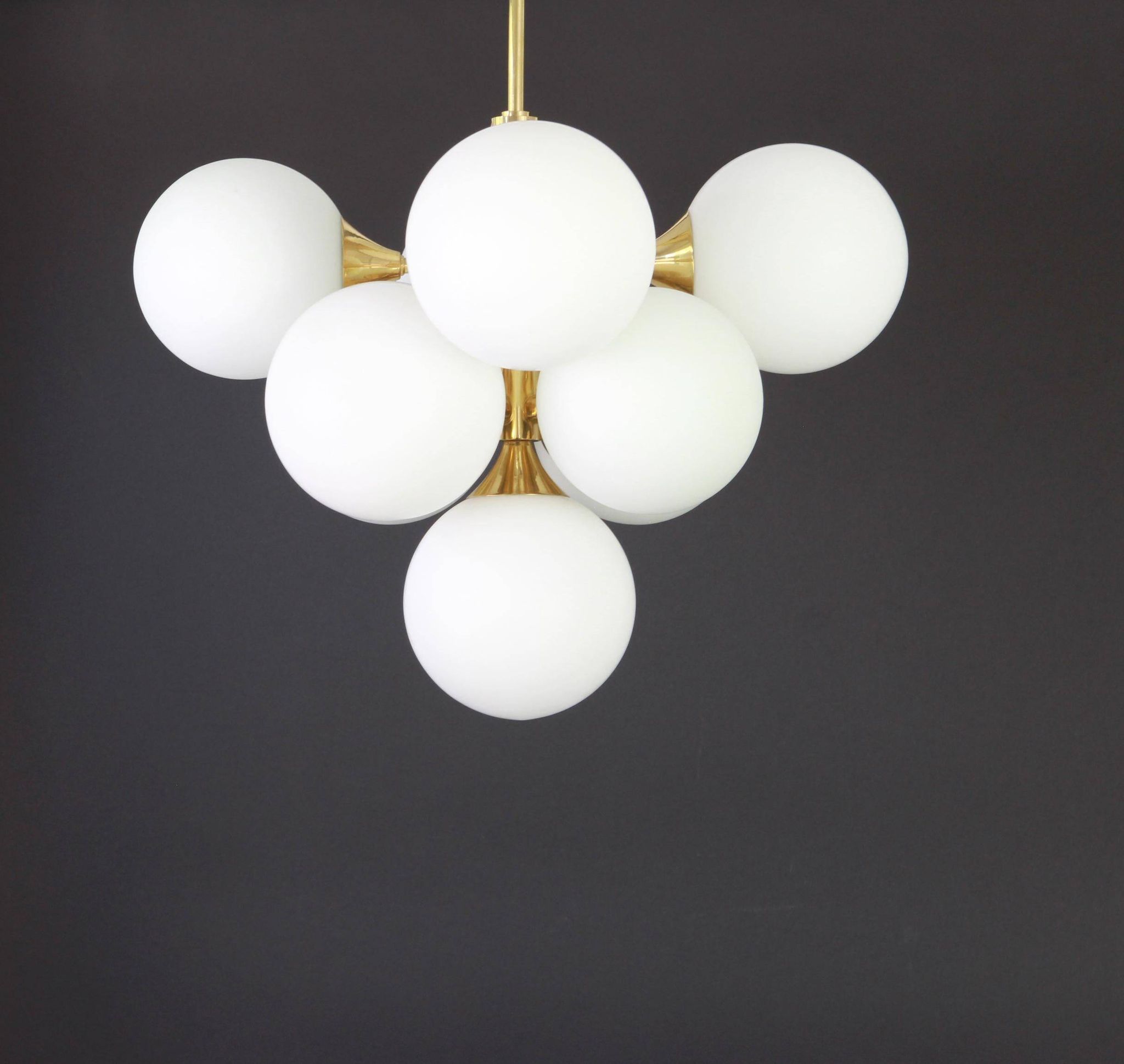 Atomic Lustre in Brass by Kaiser, Germany, 1960s