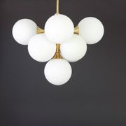 Atomic Lustre in Brass by Kaiser, Germany, 1960s