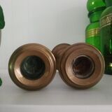 Paire de bougeoirs anciens en laiton 1870