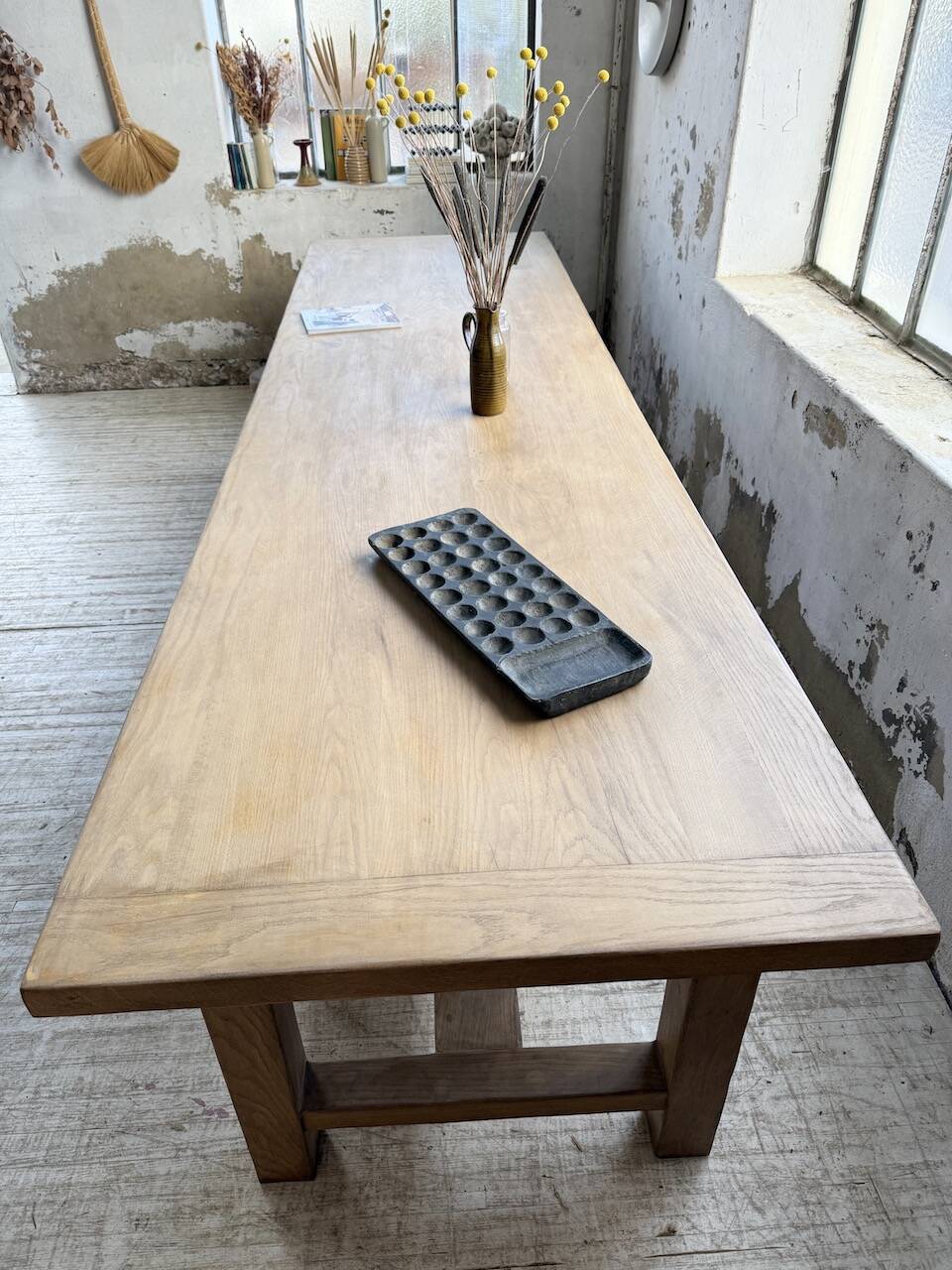 XXL solid oak farmhouse table 3.5m