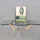 Vintage Crystal and Brass Wall-Mounted Console Table by Cristal Art, Turin Italy