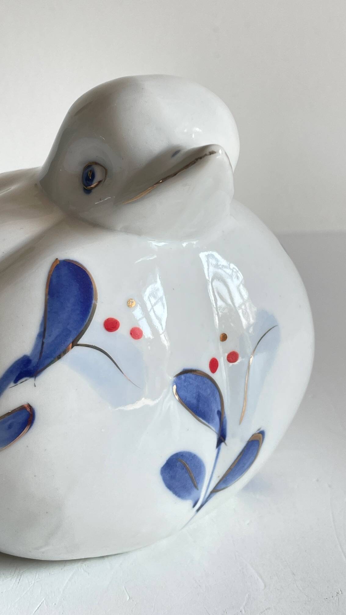 Oiseau vintage en porcelaine chinoise