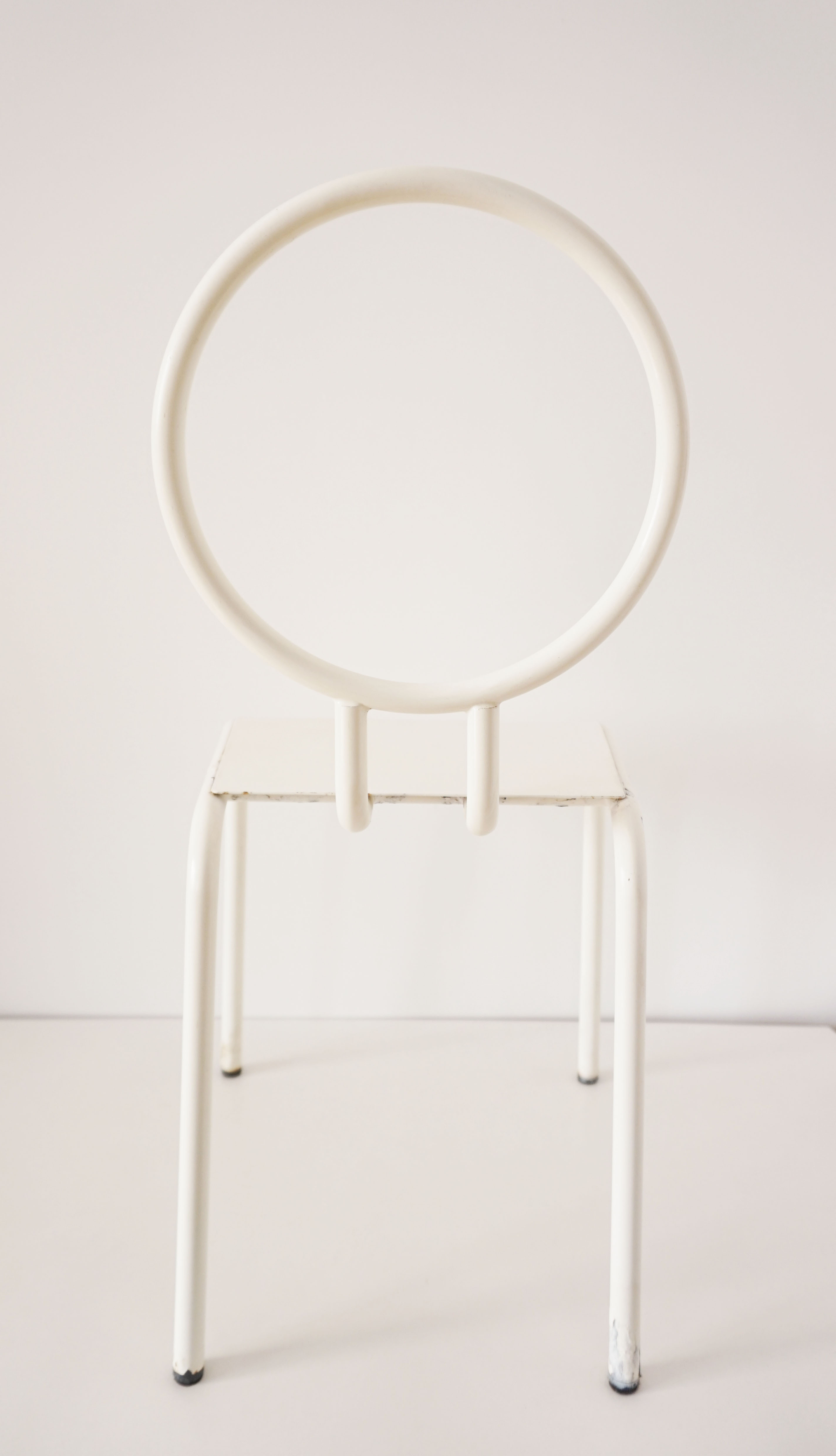 Vintage white metal children's chair