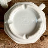 6 large octagonal cups sarreguemines france