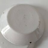 Pair of antique soup plates with hand-painted grape decoration