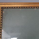 Old beaded frame st. Louis XVI gilded stucco wood