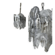 2x lustres vintage Mazzega en 'verre fondu' – Murano