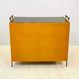 Shoes cabinet with metal frame