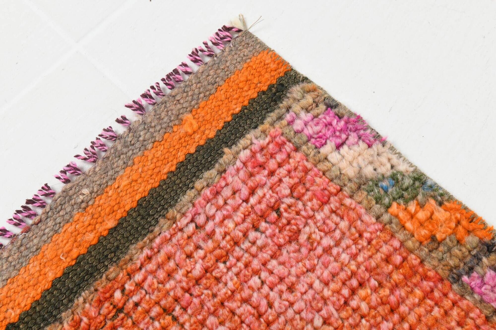 3X10 Peach Orange Turkish Runner Rug, 88x306Cm