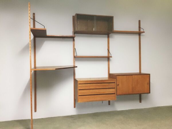 Bibliothèque modulable Royal System par Poul Cadovius Danemark 1950 /1960
